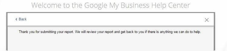 Google My Business Support - final prompt for email support